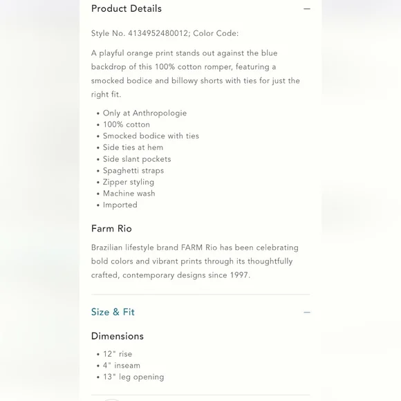 Farm Rio Romper - Picture 11 of 12